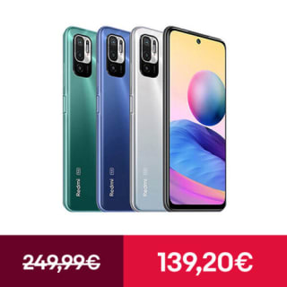 Xiaomi Redmi Note 10 5G 4/64GB por 139,20€.