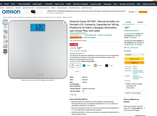 Báscula Rowenta Classic BS1500 de baño con Pantalla LCD Capacidad de 160 kg por 12,69€