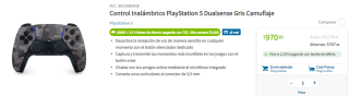 Control inalambrico para PS5 por $970.83 en Sam´s Club