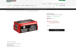 Cerveza rubia especial pack 48 latas 33 cl por 19,45€