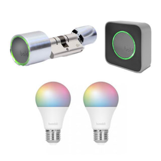 Bold Smart Lock SX33 + Bold Connect Bridge met gratis Hombli Smart Bulb E27 Colour 2-Pack voor €229,95 bij Tink
