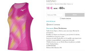 Camiseta sin mangas Mizuno Printed para Mujer por 18€