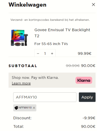 Govee - Envisual TV Backlight T2 (55~65 inch) voor €90 dmv code bij Govee