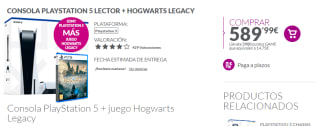 Recopilación Packs consolas PS5 + videojuegos + 14€ regalo en GAME desde 559,99€