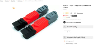 Enjoy Clarks triple compound bike brake pads from Halfords as low as £1.50