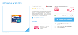 Forténight 8h 30 tabletten voor €9,72