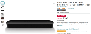 Sonos Beam Gen 2 soundbar voor €329 bij Amazon DE
