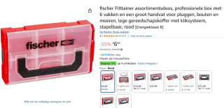 Fischer fixtainer assortimentsdoos voor €6,66 bij Amazon