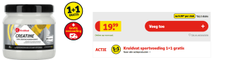2 stuks Kruidvat Creatine Monohydrate Poeder 400g voor €19,99