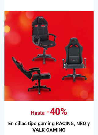 Hasta -40% de Descuento en Sillas Gaming.