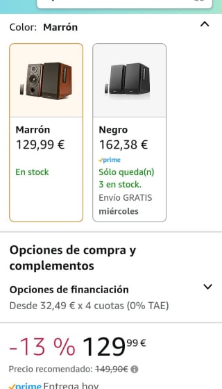 Edifier R1700BT Altavoces de Estante por 129,99€.