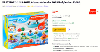 PLAYMOBIL 1.2.3 AQUA: Adventskalender Badplezier voor €19,99 bij Bol.com