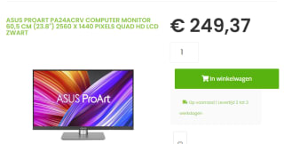 ASUS ProArt PA24ACRV Zwart voor €249,37 bij Sicomputers