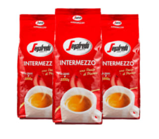 1 kilo Segafredo Espresso intermezzo koffiebonen voor €6,59 bij de Plus