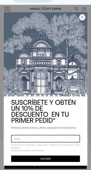 -10% de Descuento por suscribirnos a la Newsletter de Inoui Edition.