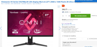 ViewSonic VX2780J-2K, verstelbare monitorvoet voor €250,17 bij MaxICT