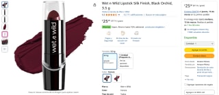 Wet n Wild Lipstick Silk Finish Black Orchid $25 | Descuento Amazon