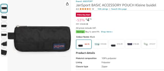 JanSport Basic pennenzak voor €4,75 via Amazon Prime