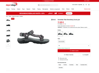 Sandalias Reld Brandberg fucsia gris por solo 11,95€