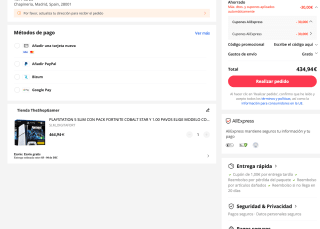 Playstation 5 SLIM CON PACK FORTNITE COBALT STAR por 434,94€