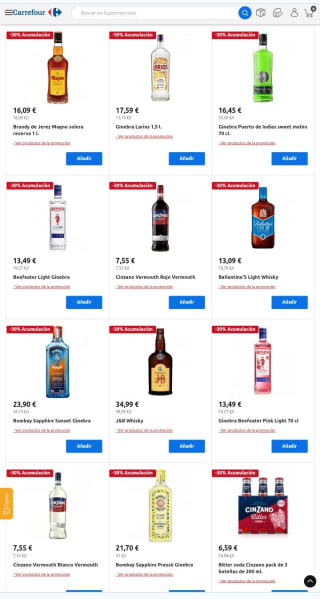 -30% Acumulación en estos Alcoholes desde Carrefour.