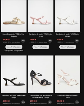 Liquidación hasta 90% descuento calzado Ted Baker