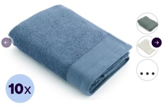 10x Walra Badlaken Katoen 50 x 100 cm voor €29,95 bij iBOOD