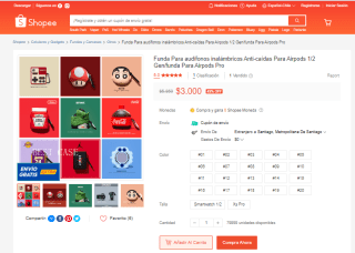 Funda para audifonos Airpods Pro por $3.000