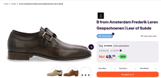 Basics from Amsterdam FREDERIK B AMS LT - schoenen voor €49,95 bij Ibood