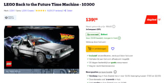 LEGO Back to the Future Time Machine voor €139,99 bij Bol.com