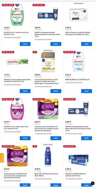 Recopilación 50% que Vuelve! en Carrefour.