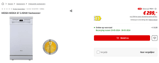 Midea SF 5.45NW - vaatwasser - voor €287,04 bij de Mediamarkt