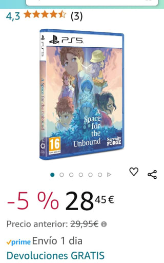 A Space for rhe Unbound PS5 por 28,45€.