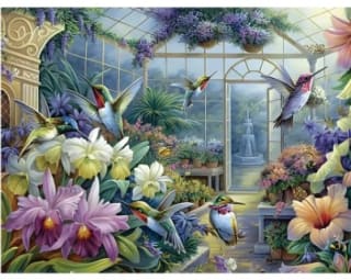 Kits de bordado de punto de cruz de jardín de colibrí 11ct por 12,08€