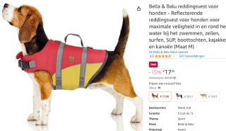 Bella & Balu reddingsvest voor honden Reflecterend voor €17,89 bij Amazon