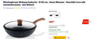 Westinghouse Wokpan Marble Wood - ø 30 cm voor €38,69 bij Bol