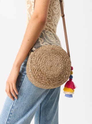 Bolso Bandolera Efecto Rafia Colgante por 7.99€