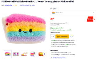Fluffie Stuffiez Kleine Plush - 11,3 cm - Taart / pizza - Plukknuffel voor €8,79 bij Bol. en Amazon