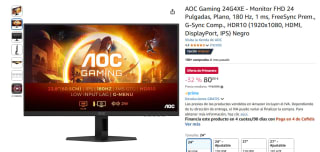 Monitor AOC 24G4XE 23.8" LED Fast IPS FullHD 180Hz por 80€