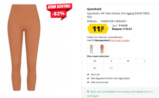 Gymshark x KK Twins Dames 3/4 Legging voor €11,39 bij Sport-Korting
