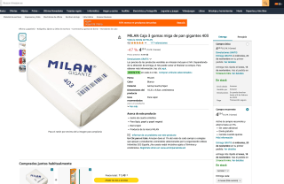 Caja 3 gomas MILAN miga de pan gigantes 403 por solo 4,53€