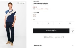 Chalecto estructura para Hombre Springfield por 9.99€