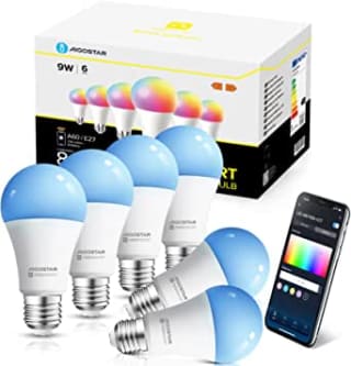 Pack de 6 Bombillas Inteligentes E27 SL2 Bombillas Alexa LED 9W 806LM por 19,99€