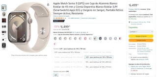 Apple Watch Series 9 [GPS] 45mm por $6,499 en Amazon