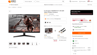 Marca LG Ultragear 32GN600-B 32" LED QHD 165Hz FreeSync Premium por 199€