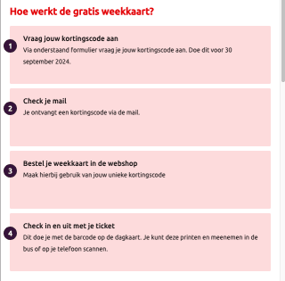 Gratis vervoer (weekkaart) voor brugpiepers [Hermes icm Bravo]