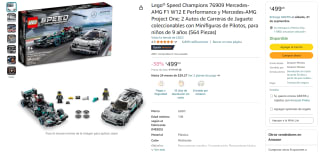 LEGO Speed Champions Mercedes-AMG F1 W12 E y Mercedes-AMG Project One por $499 en Amazon