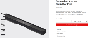 Sennheiser Ambeo Plus voor €1199 bij Stassen Hifi