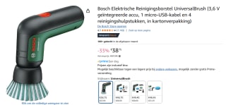 Bosch Home and Garden 06033E0000 Schoonmaakborstel voor €38,75 bij Amazon