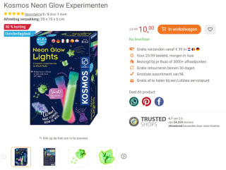 Kosmos Neon Glow Experimenten voor €10 bij Lobbes